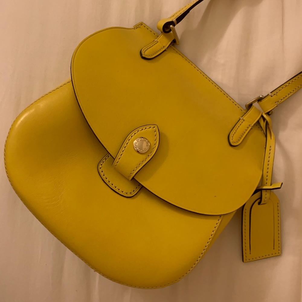 Dooney and Burke yellow crossbody bag